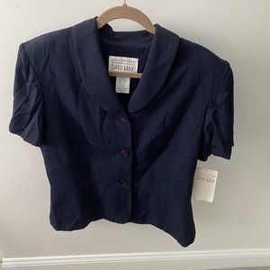 NWT Lois Snyder Dani Max Women’s Button Blue Blouse Size 18